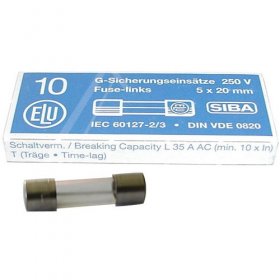 Siba Glass T Fuse 5x20mm Time Lag - 0 032a-t Feinsicherung 5x20 Inh:10 stk