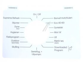 Operating Unit Screen - 1403949015 C00929190 Inlay [Arcelik]