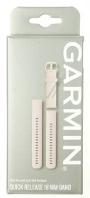 Garmin Wristbands For Smartwatch - 010-12932-03 Garmin Replacement Wristband 18mm Silicone Pink-white Gold Buckle