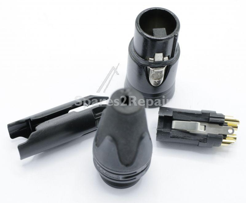 Neutrik Xlr Coupler - 4-polige Kabelbuchse Mit Schwarz-verchromtem GehÄuse Und Gol