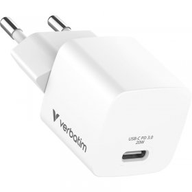 Verbatim Charger For Mobile Phone - 32395 Mini Gan Charger 20w Eu Plug