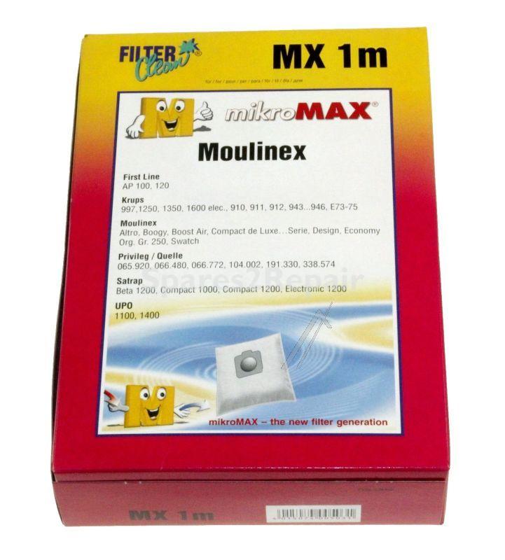 Filterclean Vacuum Cleaner Bags - Mx1m Fl0016-k Non Woven Dust Bags X4+1filter