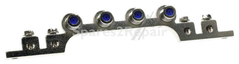 Wisi Earth Connection Block Sat - Nb 04 F Potential Equalization Block, 4 X F-connector, 1pc