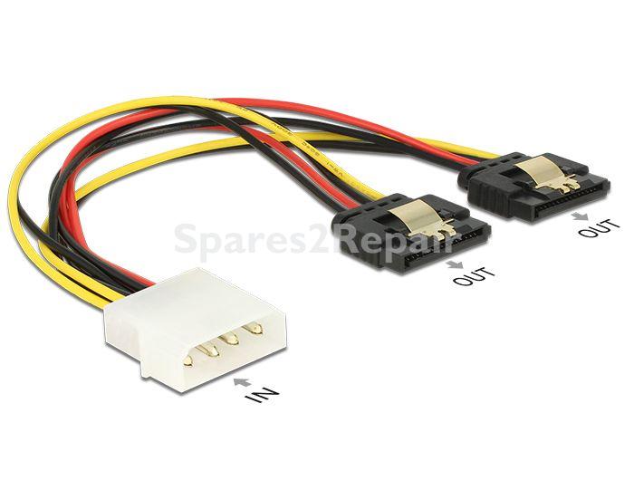 Delock Pc S-ata Cable - Kabel Molex 4pin Stecker > Sata 15pin Buchse, 20cm