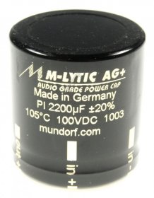 Mundorf 100v Radial Electrolytic 105 D - 2200uf-100v Audio Filter-elcap Radial 105° 35x35mm 4-polig