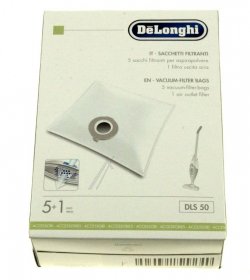 Vacuum Cleaner Bags - Dls50 5519210281 Vacuum Filter Bags X 5 + 1 Air Outlet Filter [Delonghi]