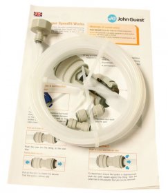 John Guest Inlet Hose Assembly - Set22-n Inlet Tube For Side By Side-appliances Universal-kit Milky