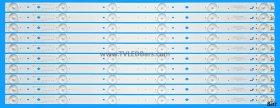 Baird LED Backlight Array Baird TI4908DLEDBH TI4909DLEDBH 49" 3BL-T4734102-11 6501l473000020 10pcs