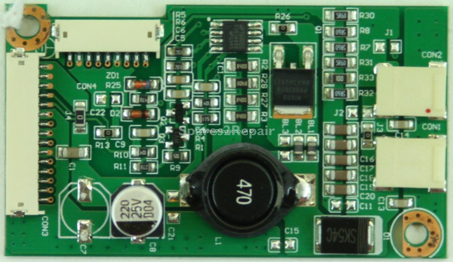 Bush BLED24FHDL8 - Connector Board - 2E04385A - 200-030-185BMSTL-EH - REV:E - 899-24B-236BMSTL-DH