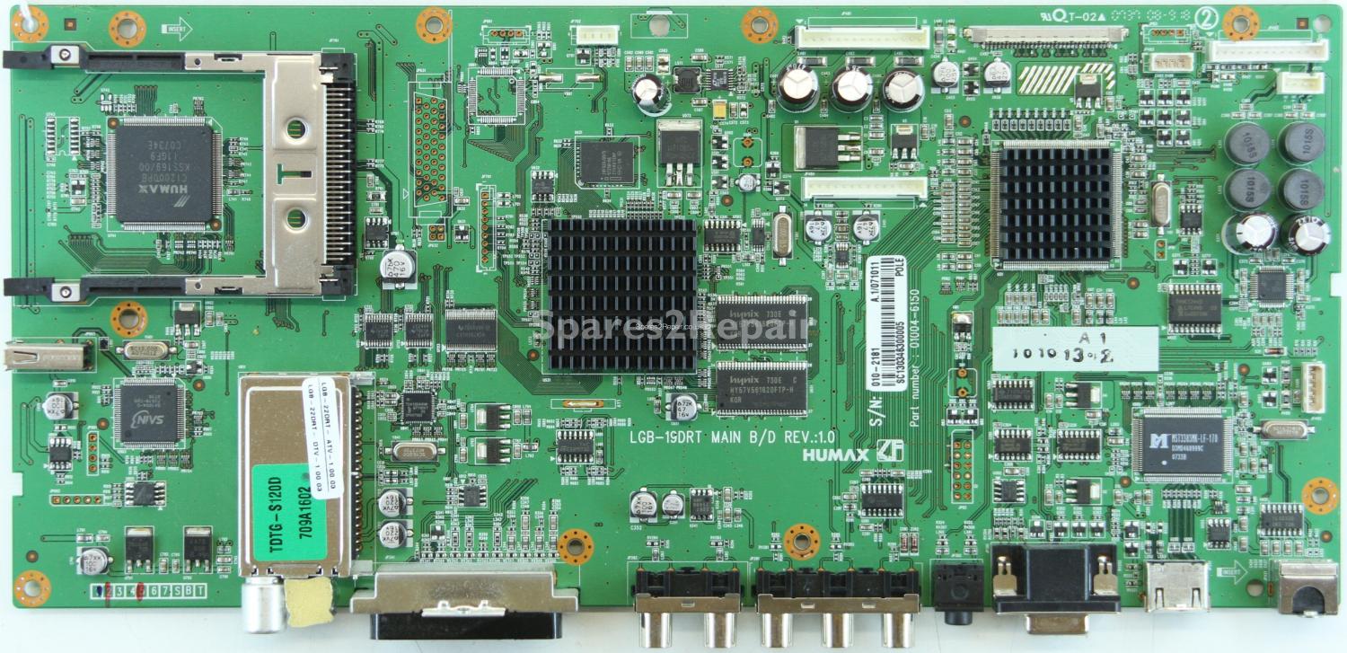 Humax LGB22DRT - Main AV - 01004-6150 - 010-2181 - LGB-19DRT MAIN B/D REV.:1.0