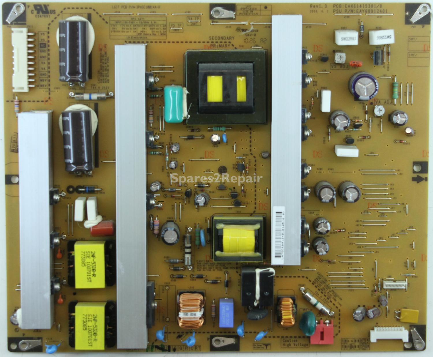 LG 42PJ350 - PSU - EAX61415301/8 - EAY60912401 - Rev1.3 - 3PAGC10014A-R - PSPF-L911A