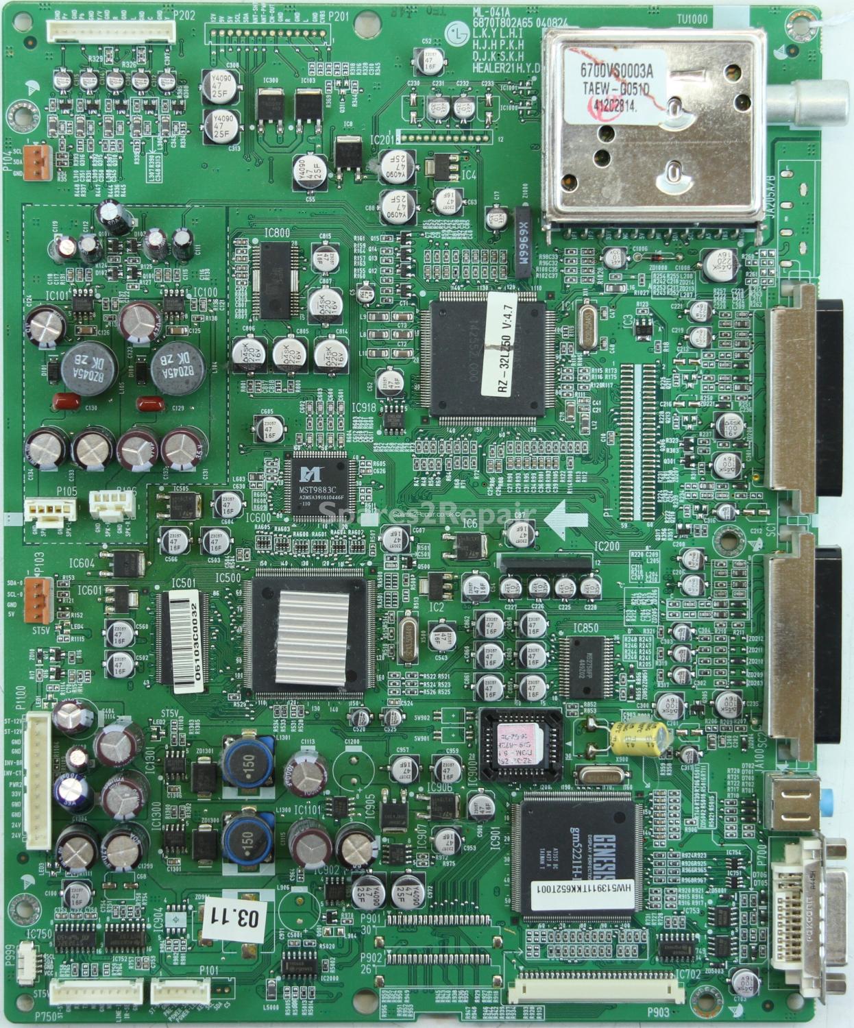 LG RZ-32LZ50 - Main AV - 6870T802A65 - ML-041A - 040824