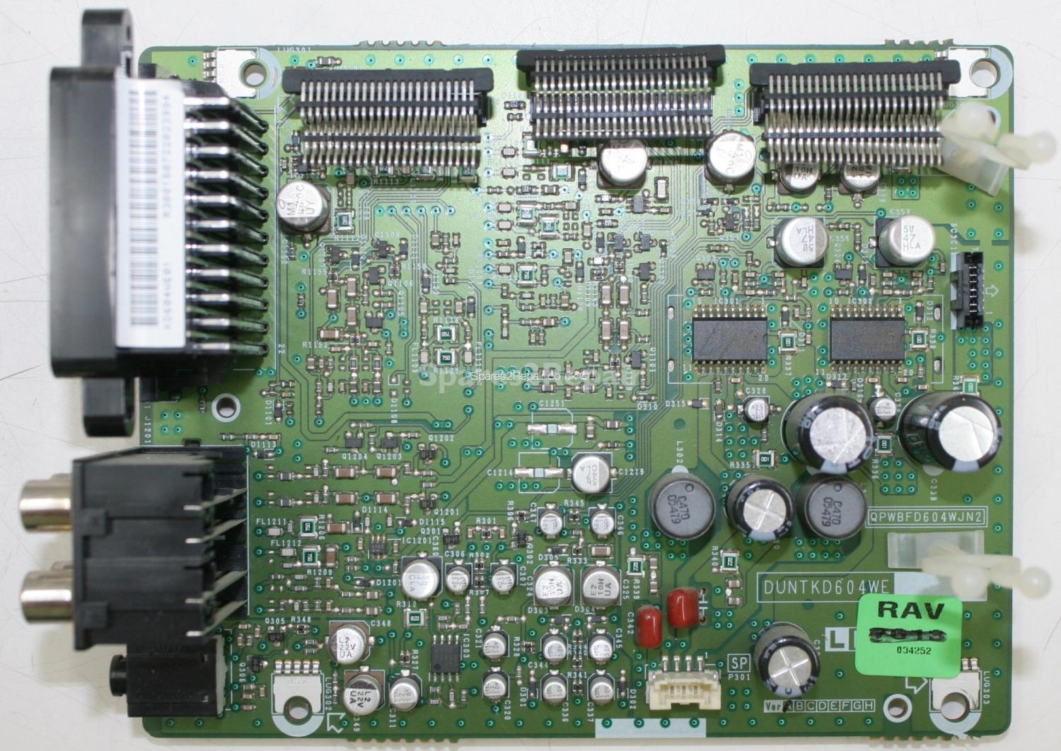 Sharp LC-37P70E - Inputs - QPWBFD604WJN2 - DUNTKD604WE