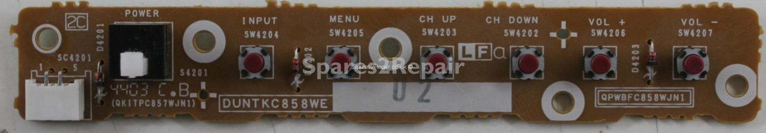 Sharp LC-15SH1E - Buttons - DUNTKC858WE - QPWBFC858WJN1 - QKITPC857WJN1