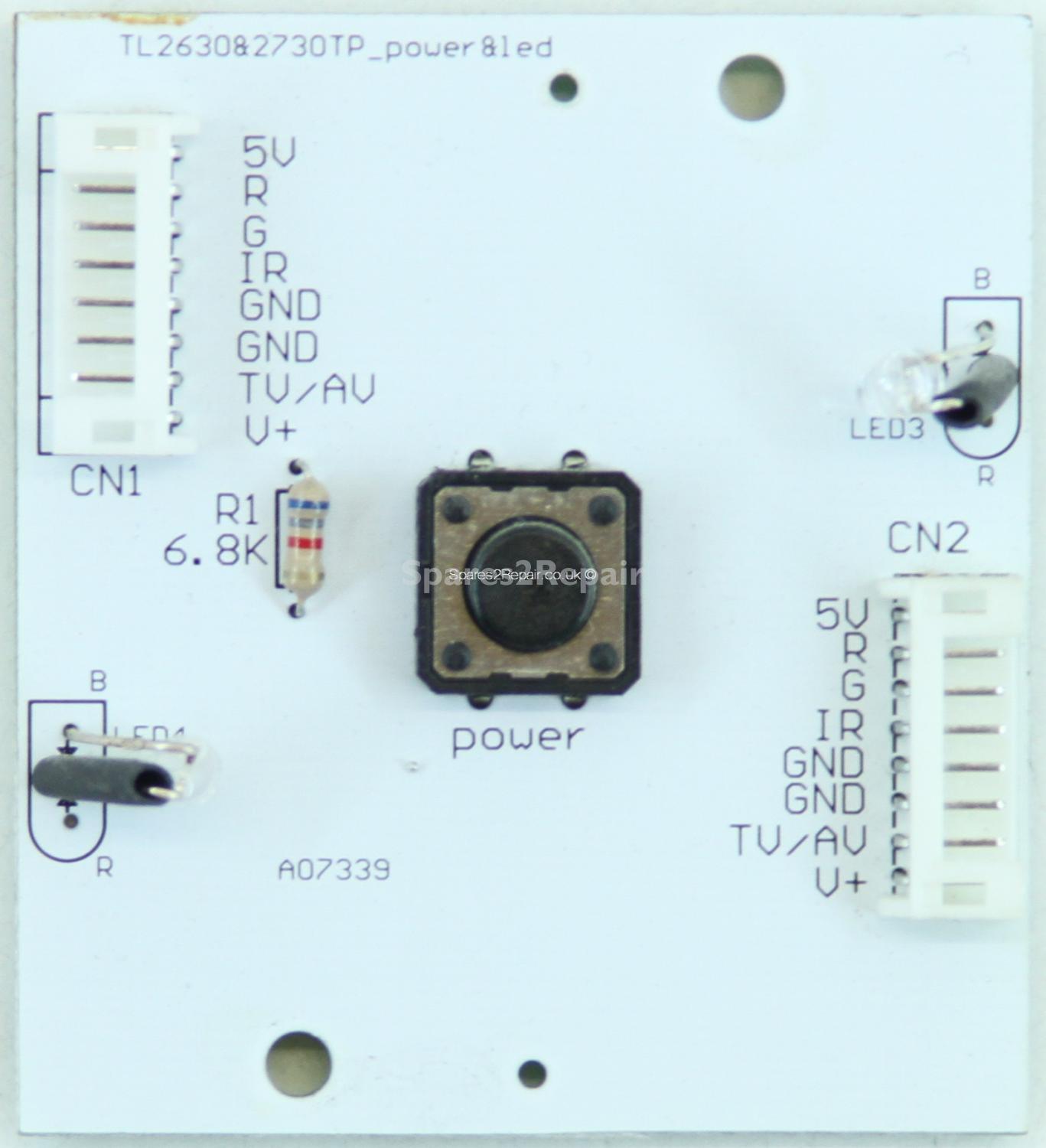 Soundwave TP2630DVB - Button Board - TL2630&2730TP_power&led - A07339
