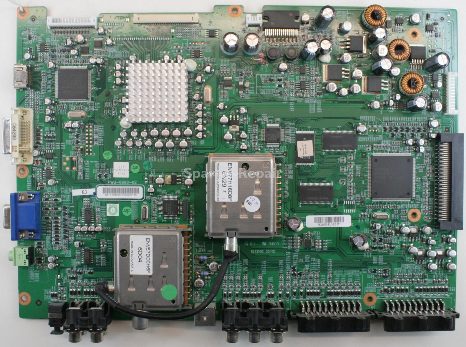 Tatung V42MAGI - Main AV - PWB-0998-02 - TAT V42MA-EU3 - V42MAGI-EU3