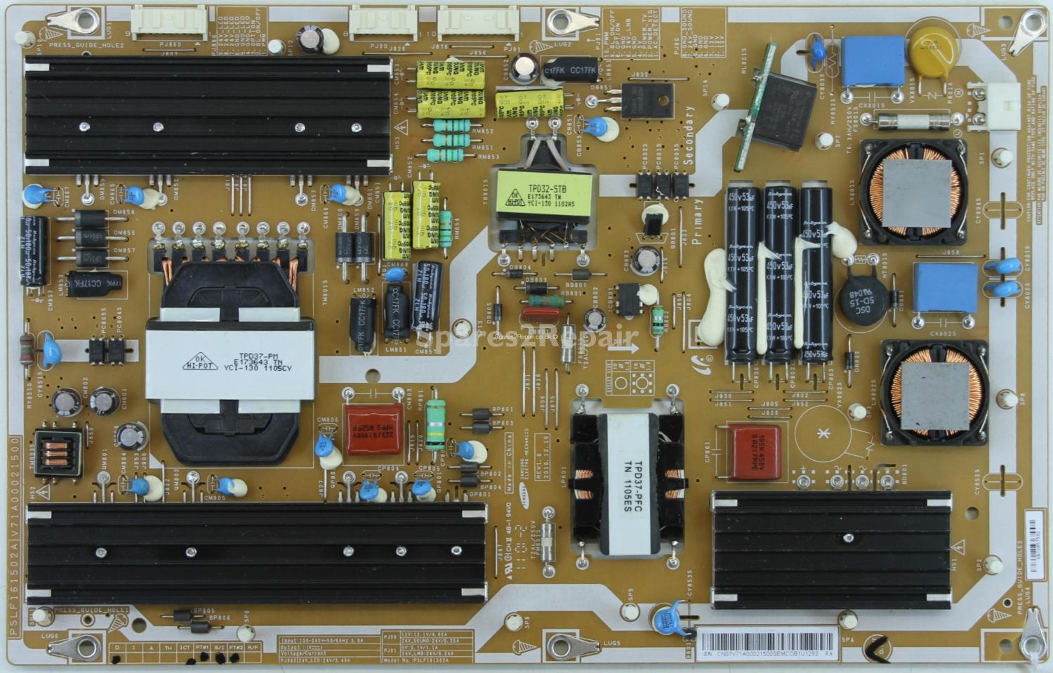 Toshiba 37RL853 - PSU - V71A00021500 - PSLF161502A