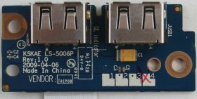 Toshiba Satellite A500-19X - USB Board - LS-5006P - Rev:1.0