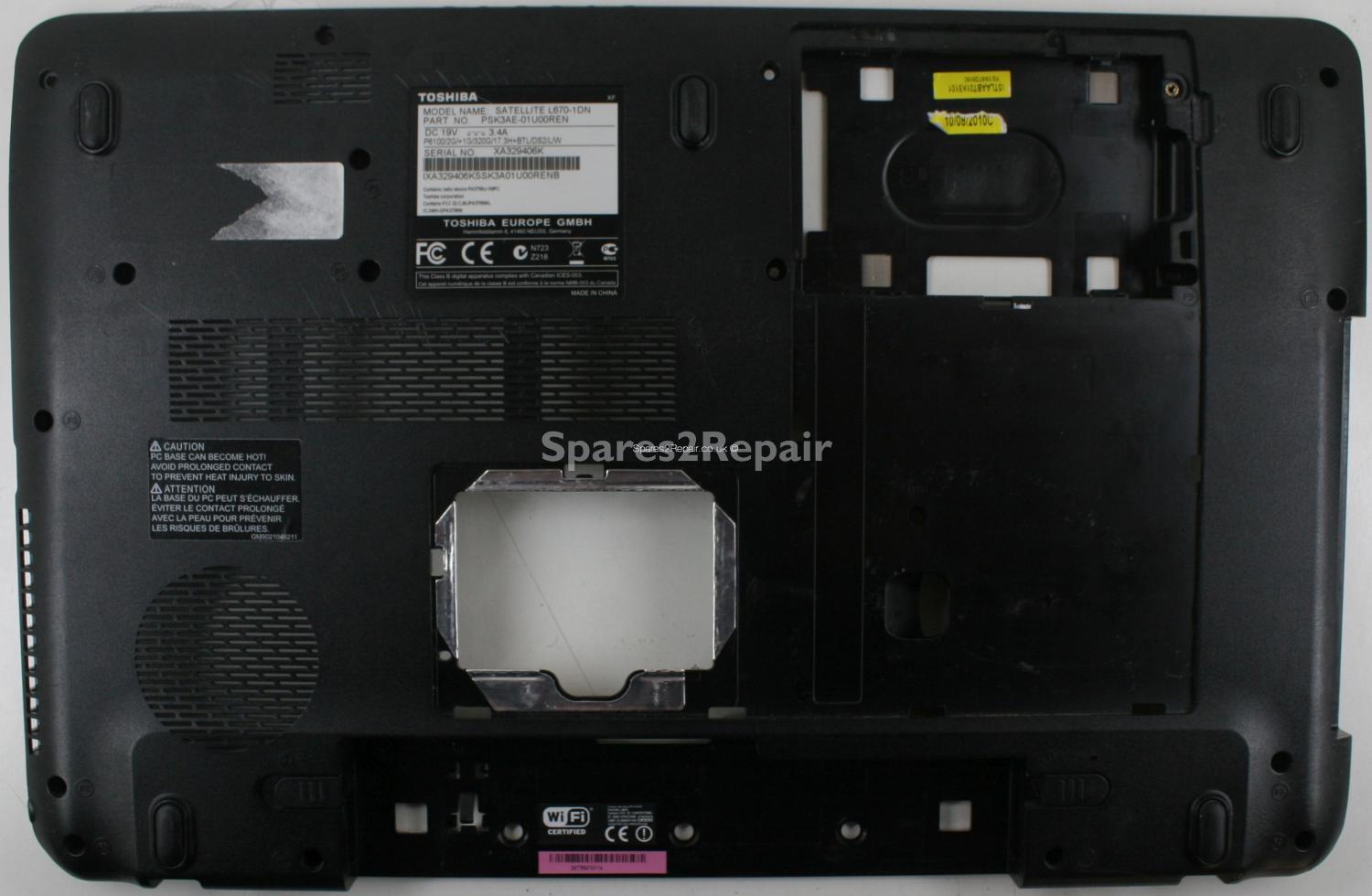 Toshiba Satellite L670-1DN - Bottom Base - K000099470 - FA0K000100 - E203549