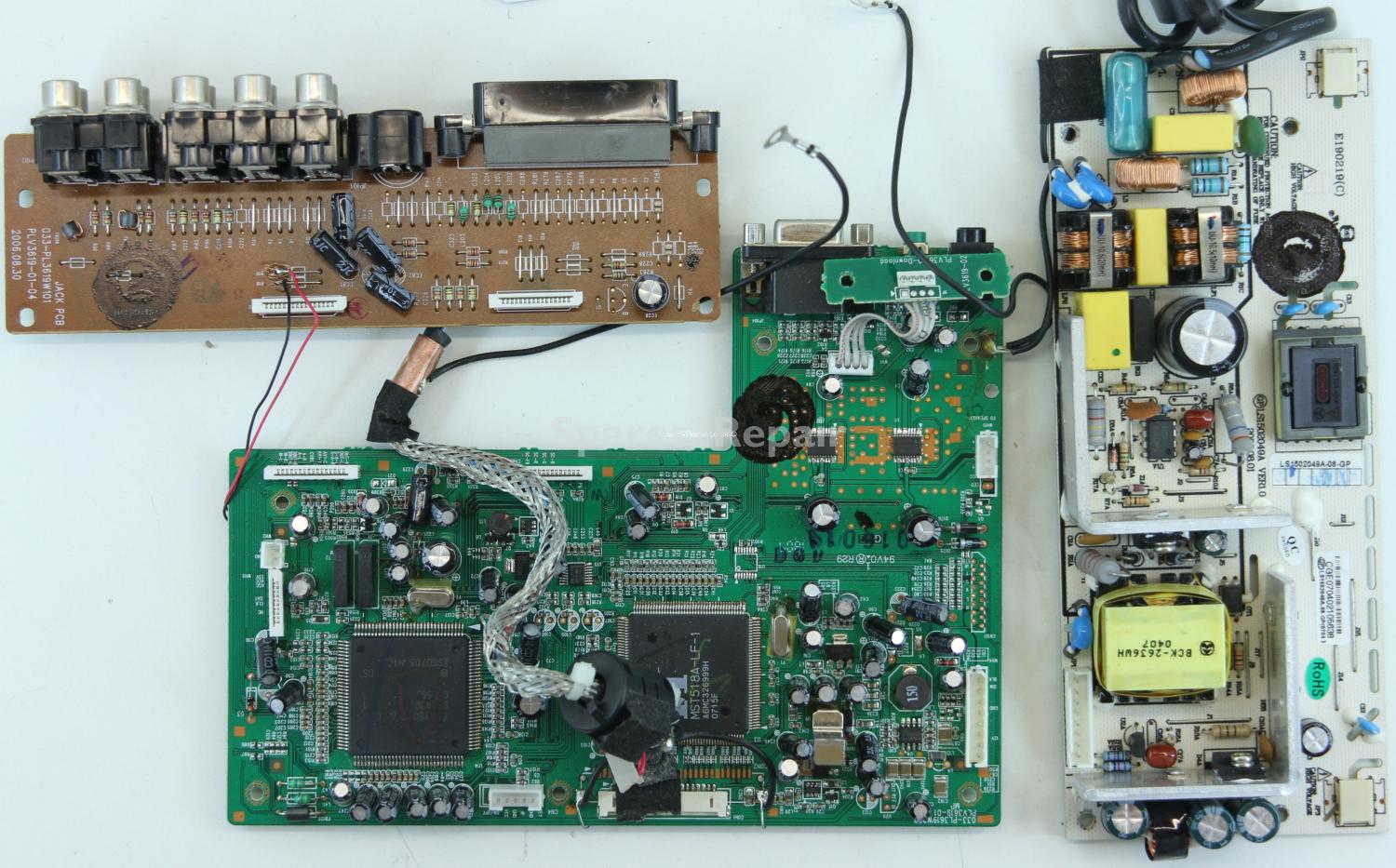 Venturer LCD15-106 - Main TV Boards - LS1502049A VER1.0 - PLV3619-01 - 033-PL3619W202 - PLV3619-01-04